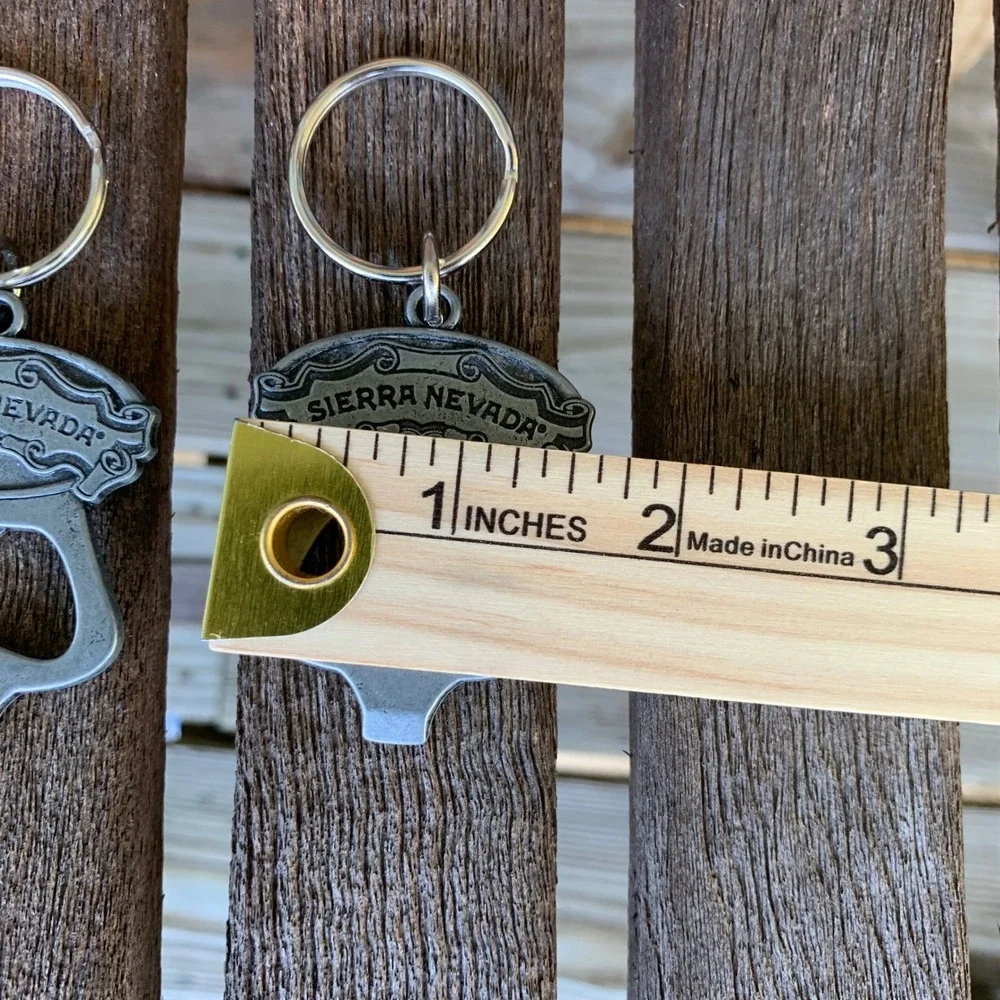Sierra Nevada Brewing Co Metal Bottle Opener Keychain Set of 3 Silver Tone Bar
